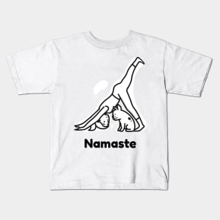 NAMASTE Yoga Dog Kids T-Shirt